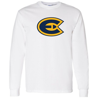 #ad #ad Wisconsin Eau Claire Blugolds Primary Logo Long Sleeve White $37.99