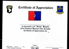 USA: 101.Airborne. 2d strike Brigade . blanco DIN A 4 (25)
