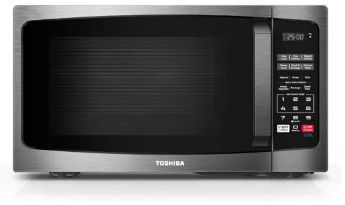 TOSHIBA Small Microwave Oven with 6 Auto Menus, Mute Function & Child Lock
