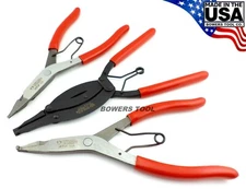 Wilde Tool 3pc Lock Ring Pliers Set Compound Right Angle 90 Straight MADE IN USA