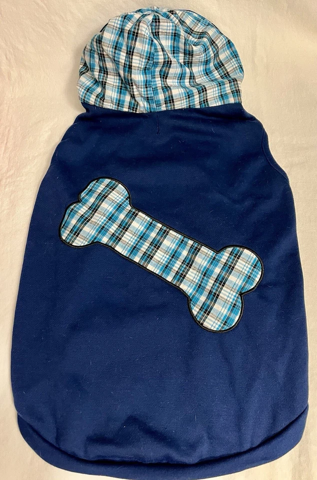 Lot of 2 Dog Jackets Sz L Unisex Fleece Coat & Hoodie Style w/ Appliquéd Bone - Image 3 of 4