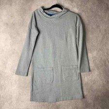 Boden Womens Dress Size 2 Gray Fleece Sweatshirt Tunic Long Sleeves Pockets