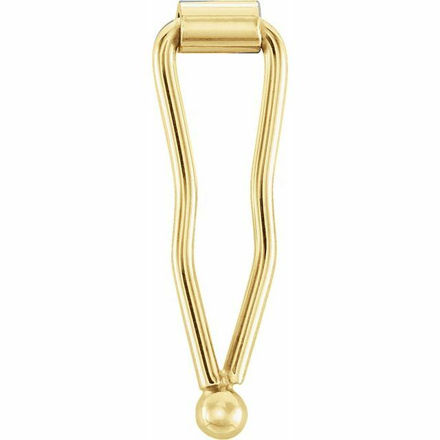 14K Solid Gold Figure Eight 8 Safety Catch Bracelet Clasp Component