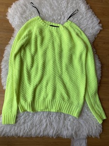bright green sweater