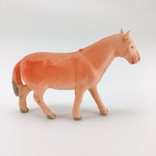 Vintage Celluloid Pink Horse Pony Toy Animal Made In USA