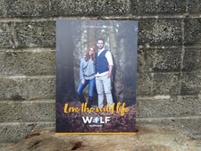 Wolf designer eyewear shop display advertising - standing cardboard sign