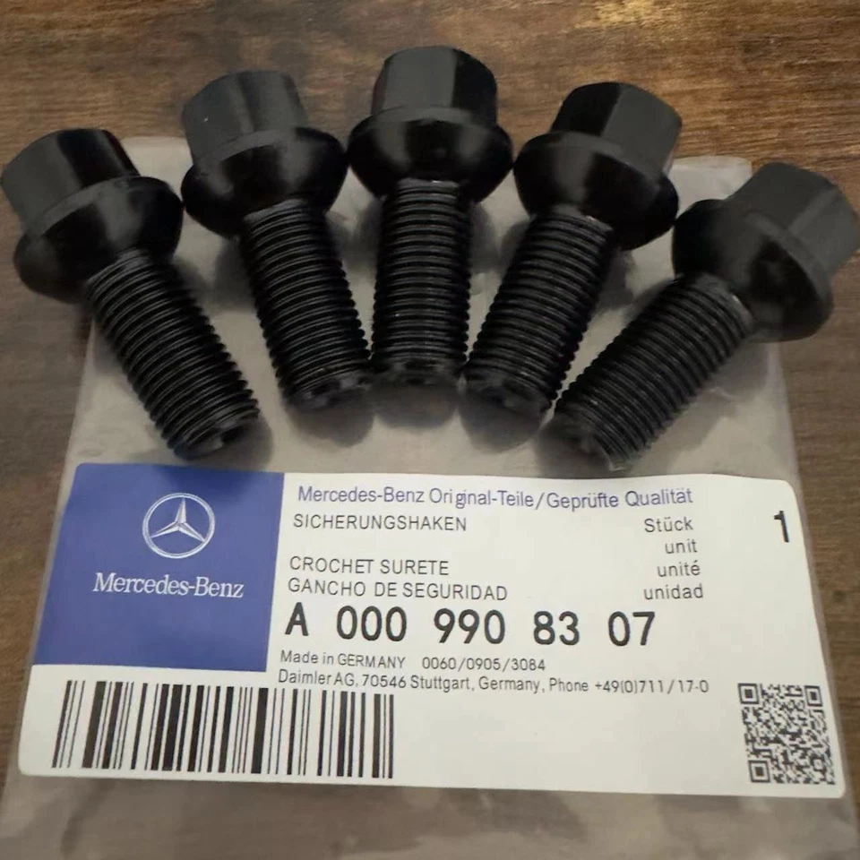 5Pcs Genuine Wheel Lug Bolts Nuts 0009908307 For Mercedes Benz E-CLASS CLK CLS - Image 2 of 3