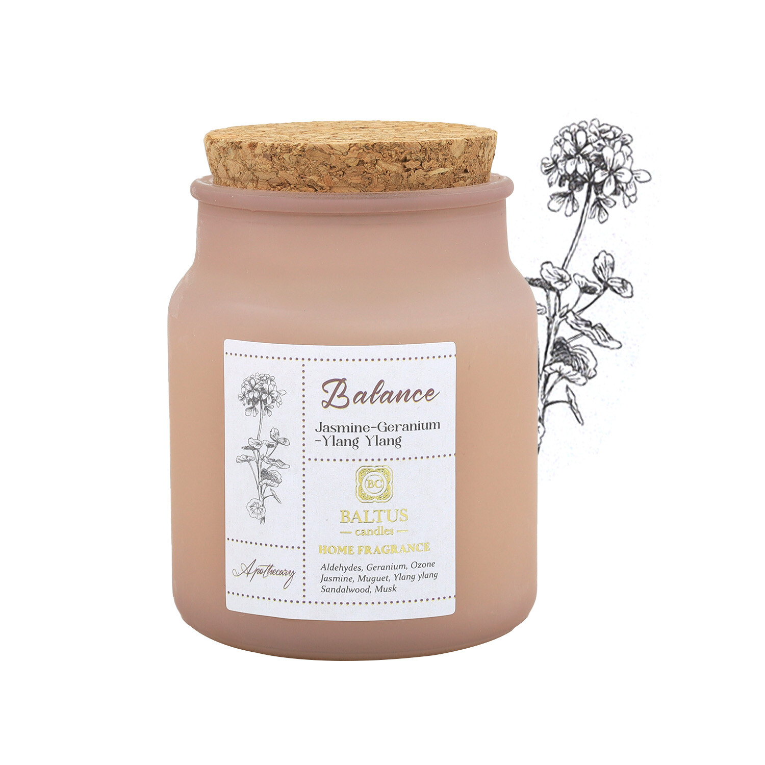 Scented Candle Jasmine Geranium YlangYlang 152G Urban Apothecary Aroma Fragrance