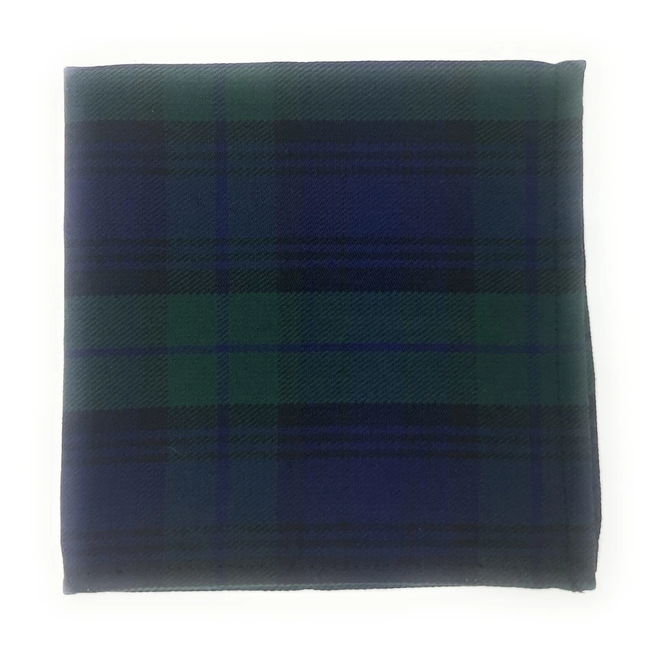 Black Watch Tartan Pocket Square Available in 2 Sizes - Image 1 of 1