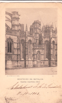 Alte AK PORTUGAL MOSTEIRO DA BATALHA capellas imper gestempelt 1902