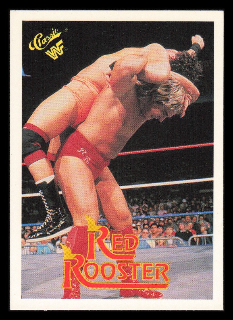 2 1989 Classic WWF Red Rooster World Wrestling Federation Trading Cards WWE