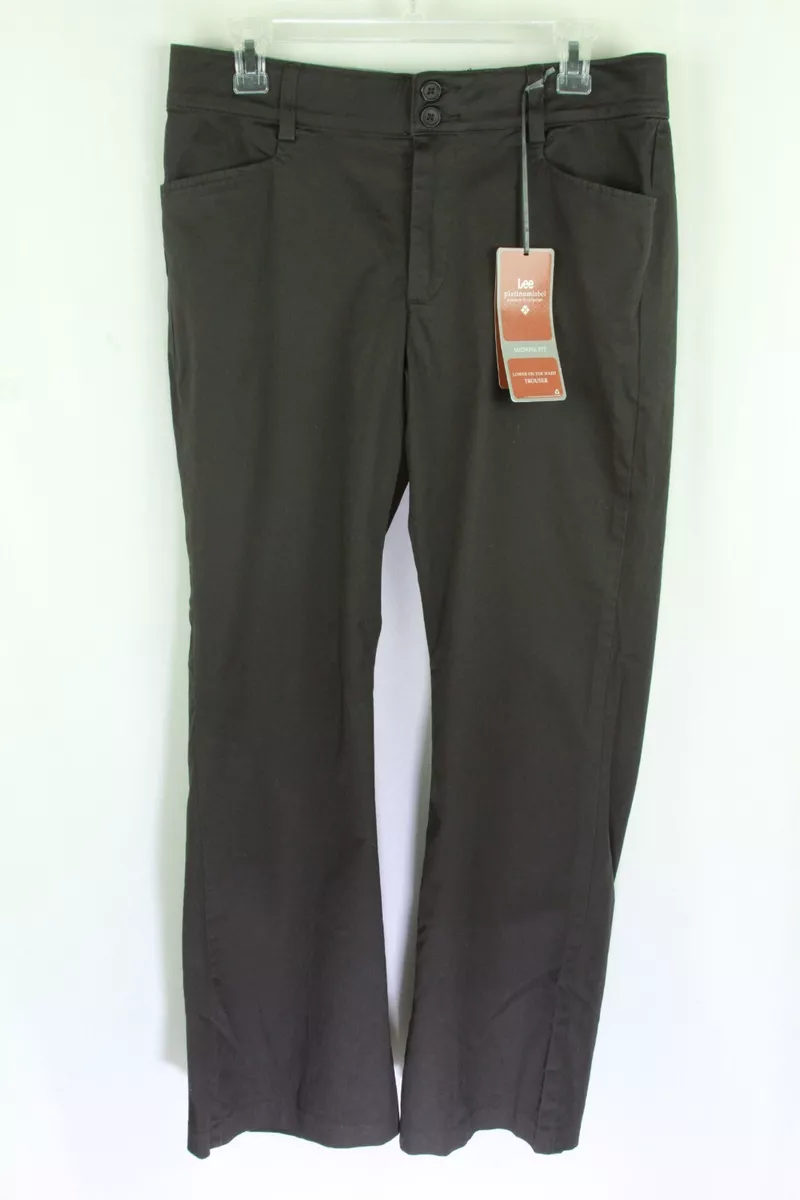 Lee Platinum Label Pants Midrise No Gap Waist Brown Womens 12