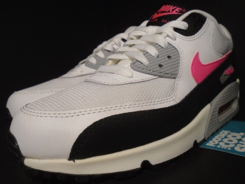 2014 NIKE AIR MAX 90 ESSENTIAL 1 WHITE HYPER PINK BLACK WOLF GREY 537384-120 7 - Picture 5 of 10