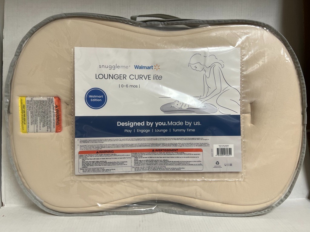 SnuggleMe Lounger Curve lite Baby (0-6 Mo) Sand Cream - SMO-LCU-WW-SD-N1 - New