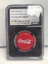2023 6g Coca-Cola Bottle Cap - NGC - Ultra Cameo - PF69