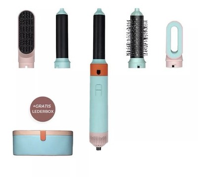Hairstyler 5in1 + Ledercase Lockenstab Föhn Haarbürste Kamm | Dyson Alternative