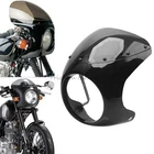Motorcycle 7" Headlight Fairing Windshield Windscreen For Harley Dyna Cafe Racer