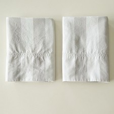 CRATE  BARREL x MARIMEKKO Standard Pillowcases : KING - Gray  White Stripe