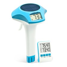 Solar Pool Thermometer, Wireless Floating Digital Thermometer, IPX8 Water Pro...