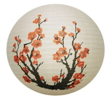 Round Paper Lantern Floral Design LAN013