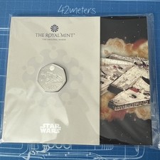 Star Wars Millennium Falcon 2024 UK 50p Brilliant Uncirculated Coin