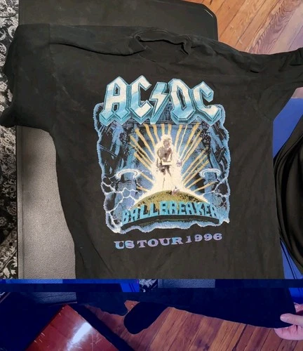 RARE VINTAGE ACDC Ballbreaker Tour Concert T Shirt XL - 1990s vintage concert t-shirt, vintage, size XL, single stitch, B+ condition
