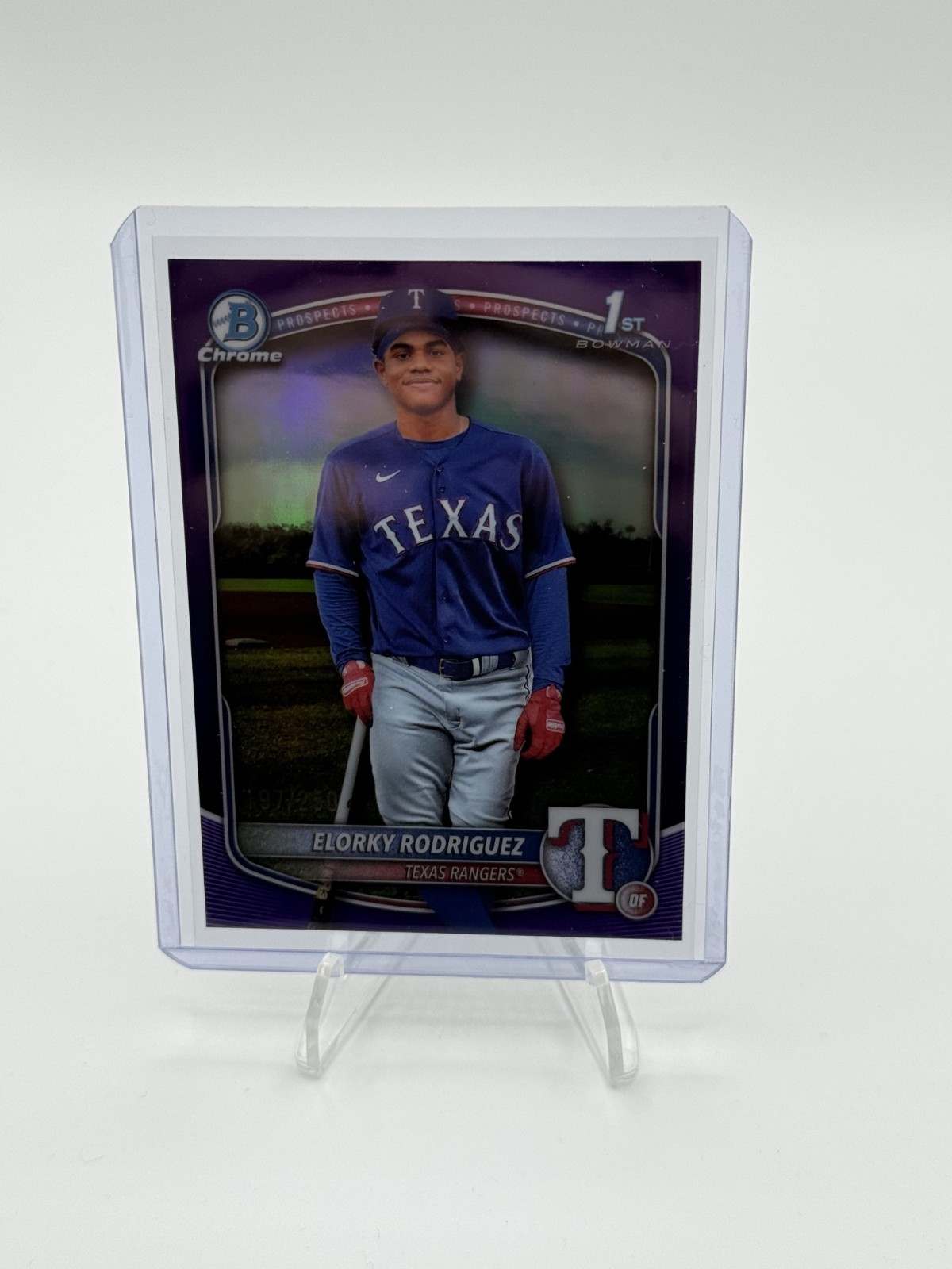 2025 Bowman Chrome - Elorky Rodriguez Purple Refractor /250 #BCP-186