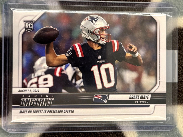 2024 Panini Instant DRAKE MAYE /585 #2 Preseason Opener Rookie RC Patriots