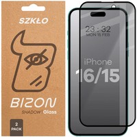 2X Sichtschutzglas FüR Iphone 15/16 Bizon Blickschutz Schutzglas Hartglas Glas