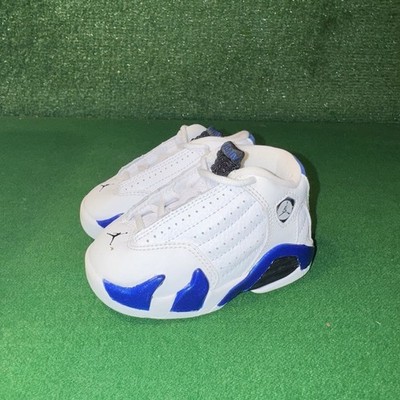 Nike Air Jordan 14 Retro Hyper Royal White 312093-104 Toddler Baby Size 5C