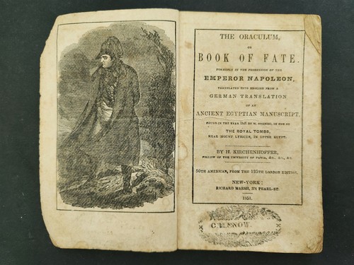 1851 antique Oraculum Book of Fate Fortune-telling divination esoterica ...