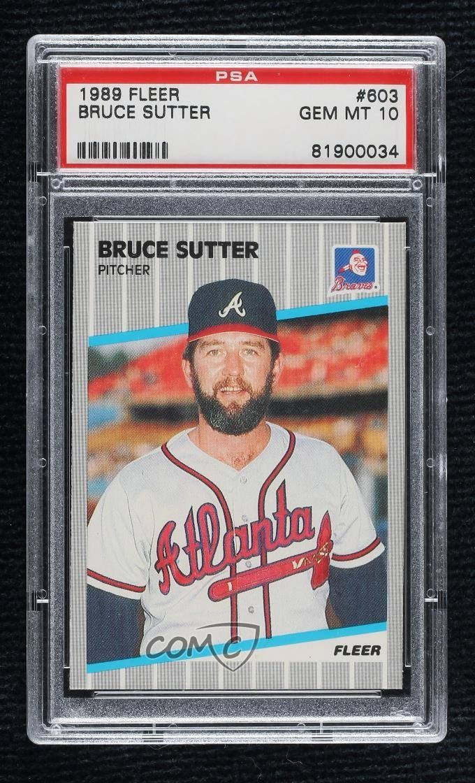 1989 Fleer Bruce Sutter #603 PSA 10 GEM MT HOF 0d3