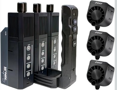 PMI SmokeNINJA PRO Trident Kit Portable Fog Machine 3 Units Kits Cinema Effects