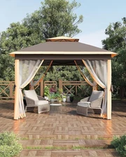 11x11 Pop Up Canopy Tent, Mosquito Net,Waterproof & UV Resistant Outdoor Gazebo