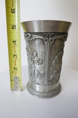 Vintage Artina SKS Zinn 95% German Pewter Cup 4.5  Tall 
