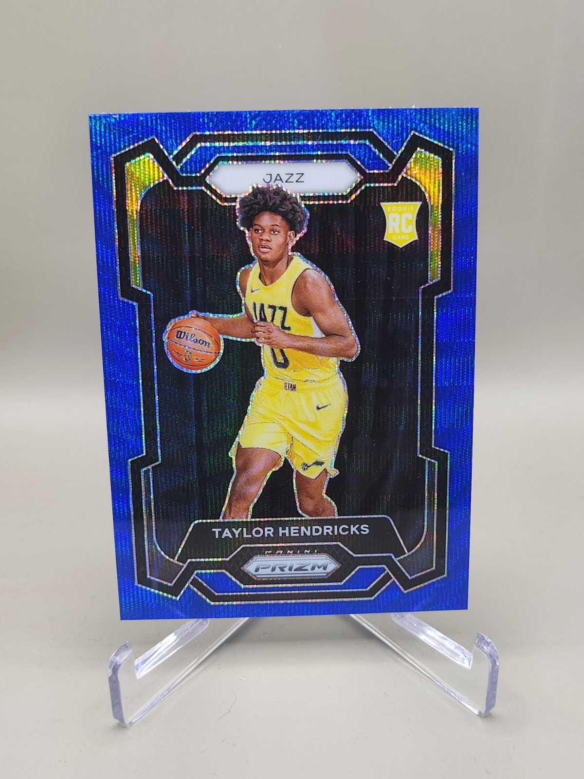 2023-24 Panini Blue Wave Prizm #161 Taylor Hendricks Utah Jazz (RC)