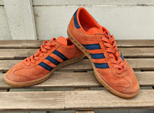 Men's Adidas Hamburg 2015 UK Size 8 Orange & Navy Gold Lettering 