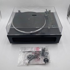 Record Player Turntable for Vinyl Records Built-in Speakers Brown HQ-KZ018