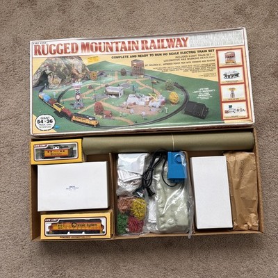 Life-Like Rugged Mountain Railway HO Scale Train Set 21165 Mint In Box