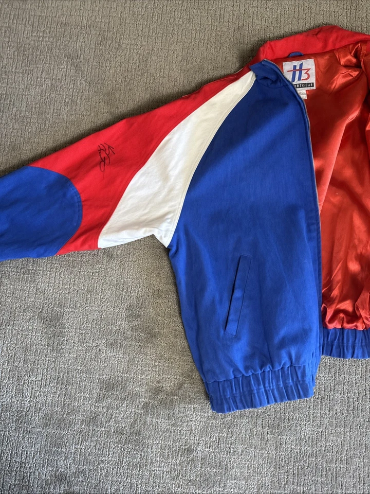 Chaqueta H3 Sportsgear NHRA Kenny Bernstein Firmada Drag Racing Azul Rojo XXL De Colección Foto 3 de 4