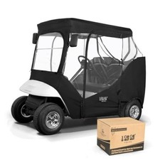 Golf Cart Enclosure 2 Passenger for EZGO TXT,Waterproof Portable Black