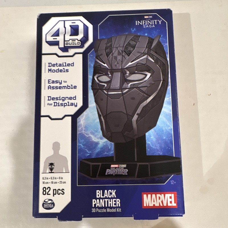 4D Build Marvel Infinity Saga Black Panther 3D Puzzle Model Kit 82pc Cardboard