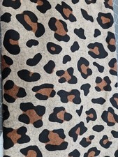 Leopard Animal Print Fabric Soft Knit Brown Black Tan 2 YARDS NOBEL TEXTILE