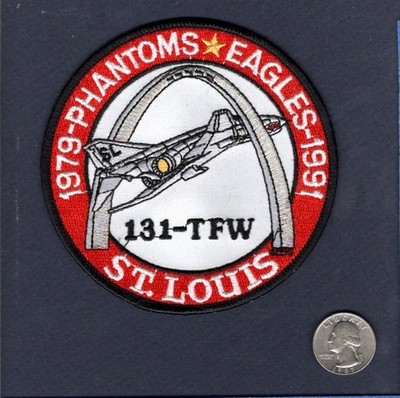 131st TFW F-4 PHANTOM to F-15 EAGLE 1991 USAF MO ANG Fighter Squadron Patch