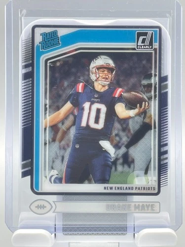 DRAKE MAYE 2024 PANINI CLEARLY DONRUSS #53 RATED ROOKIE PATRIOTS
