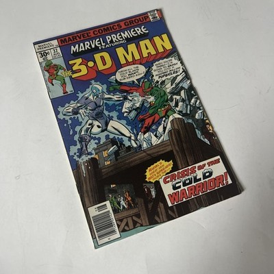 VTG 1977 Marvel Comics Premiere 3-D Man #37 Crisis of the Cold Warrior