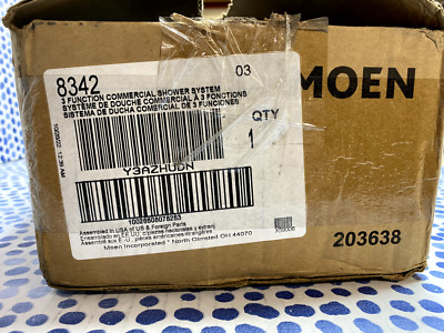 MOEN COMMERCIAL 8342 Shower System,Moen,Round,Chrome 40D665