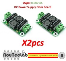 2pcs 0-50V 4A DC Power Supply Filter Board Class D Amplifier Car EMI Suppression