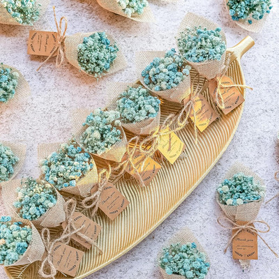 20-Piece Set Mini Magnet Dried Flowers Bouquet for Rustic Wedding Favors,Baby Sh