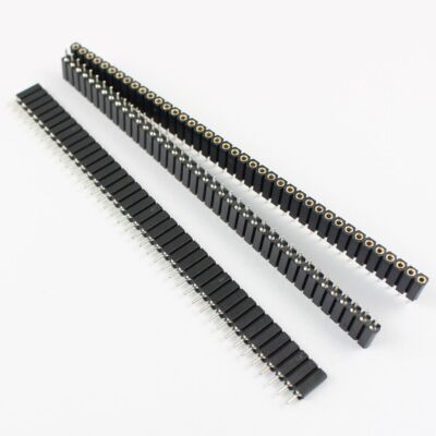 1Pcs 2.54mm Pitch 40 Pin Female Single Row Round Hole Header Strip PH:7mm #A6-4